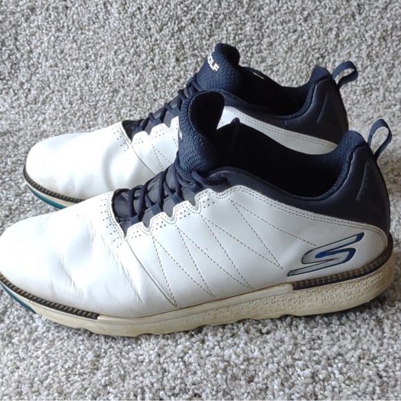 Skechers Go Golf  White Blue Spikeless Lace Up  Sneakers Mens 12 EUC - Picture 3 of 6